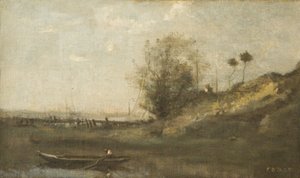 ノルマンディーエスタケード 作： Jean Baptiste Camille Corot
